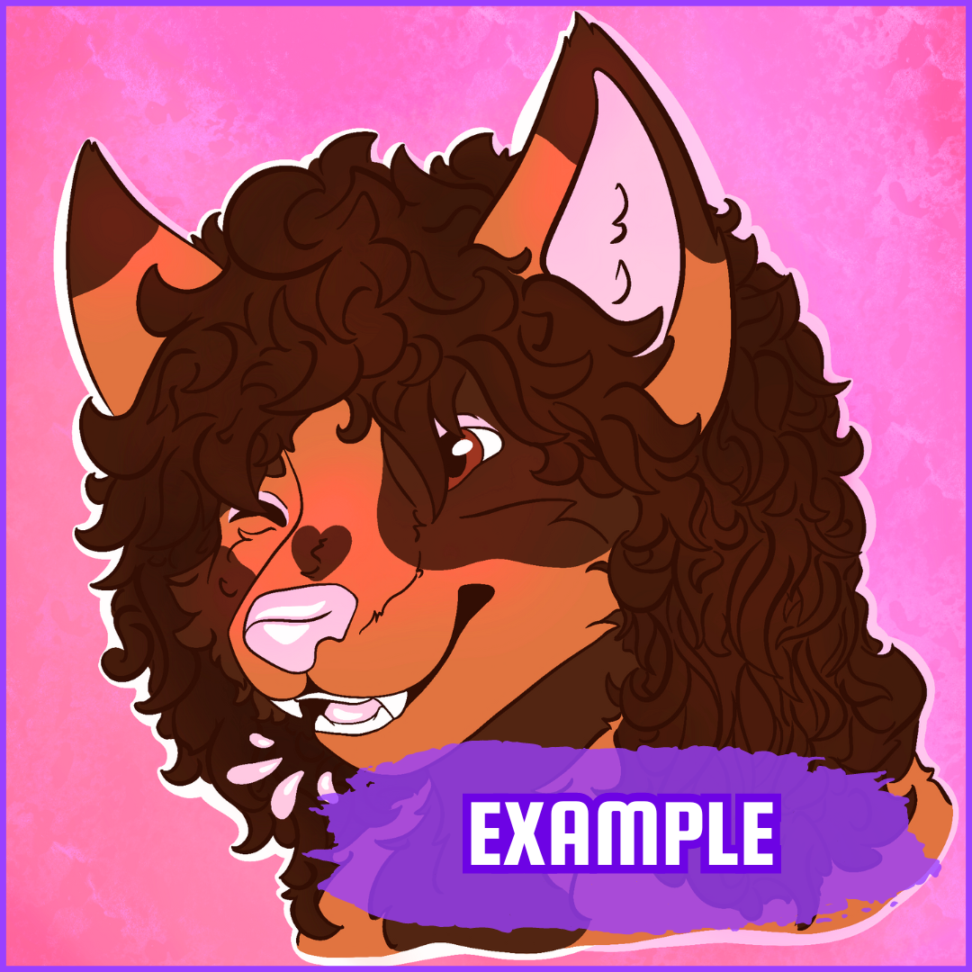 YCH Reference Badge - Curly Haired Doggo - Furbellion