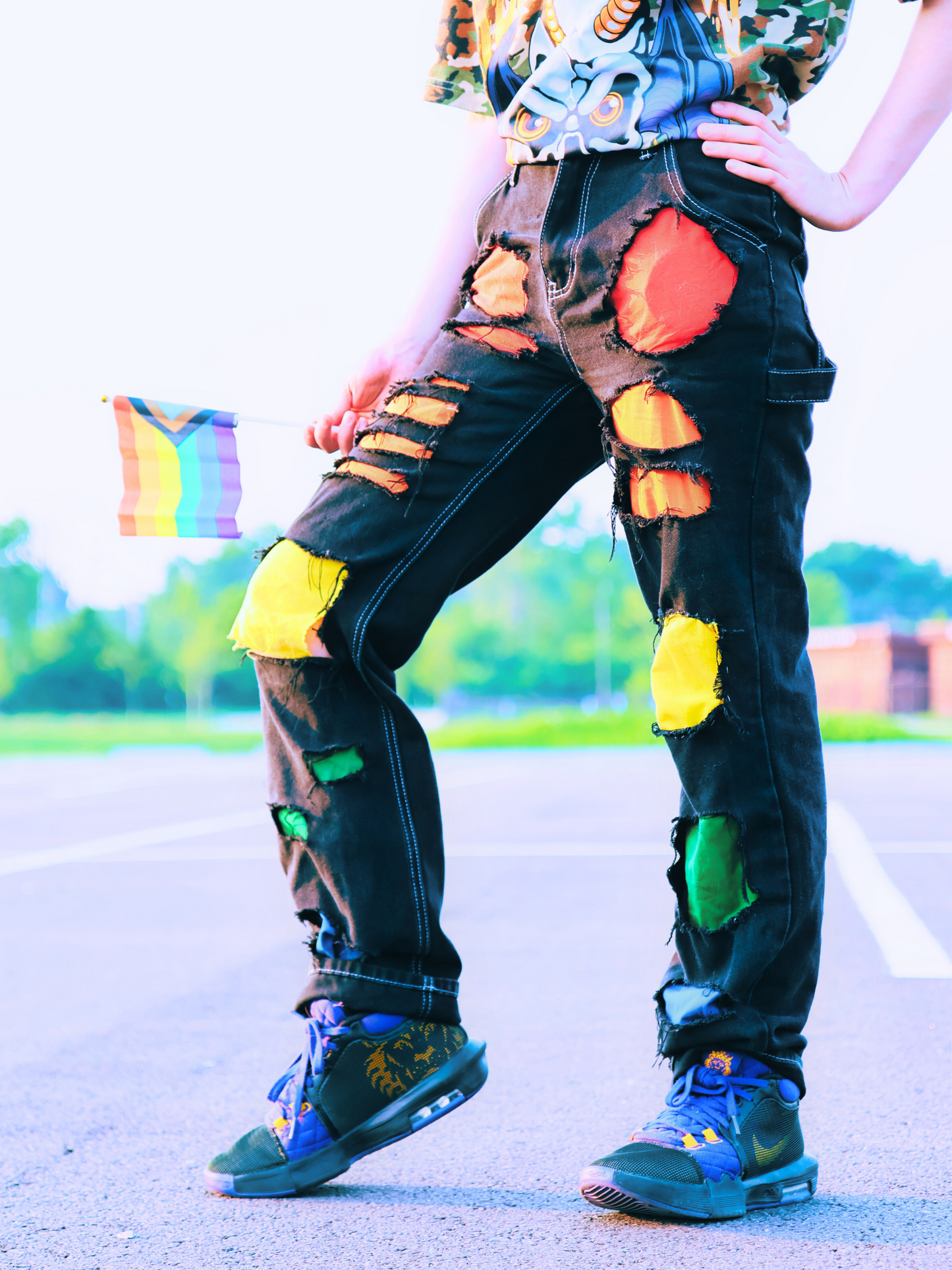 Rainbow Ripped Pride Jeans LGBTQIA+