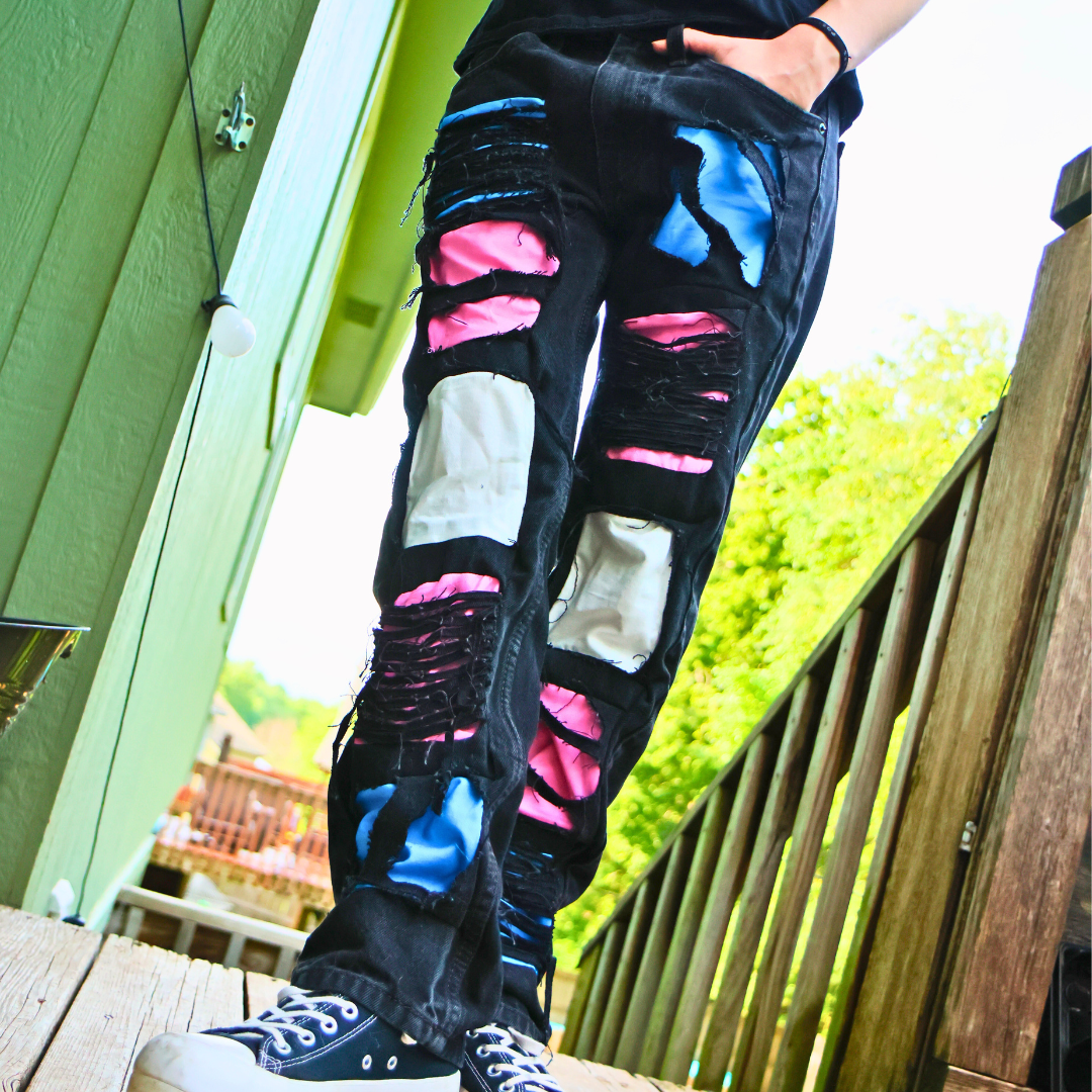 Trans Ripped Pride Jeans LGBTQIA+