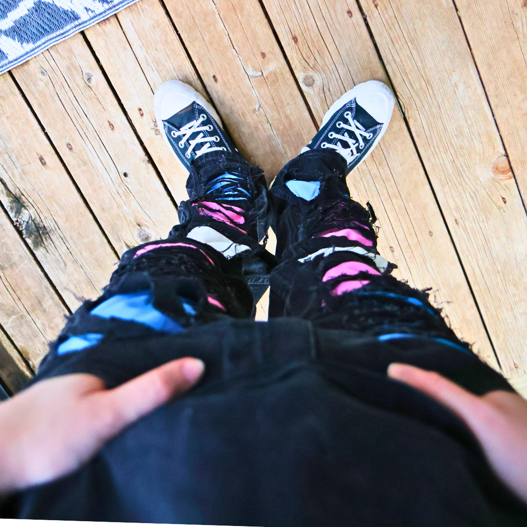Trans Ripped Pride Jeans LGBTQIA+