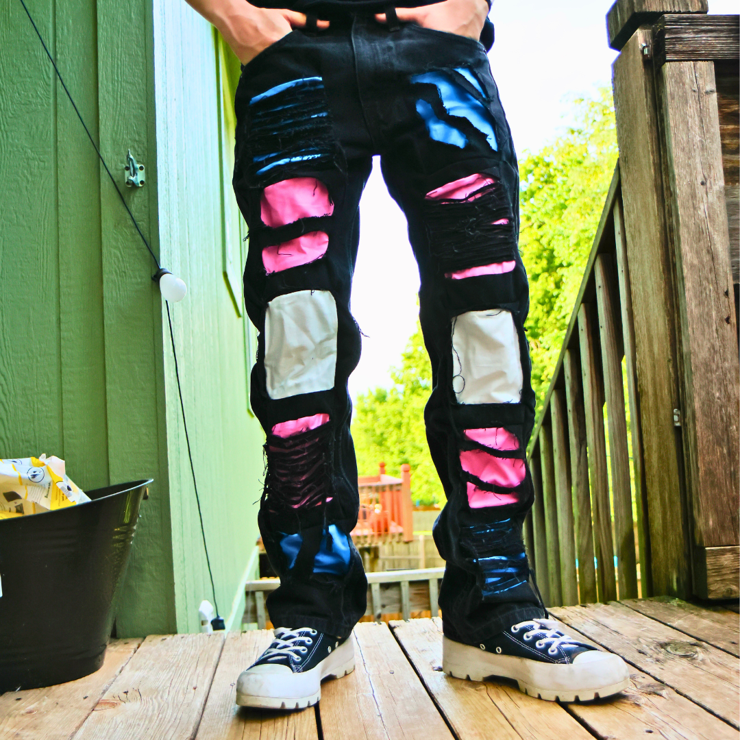 Trans Ripped Pride Jeans LGBTQIA+