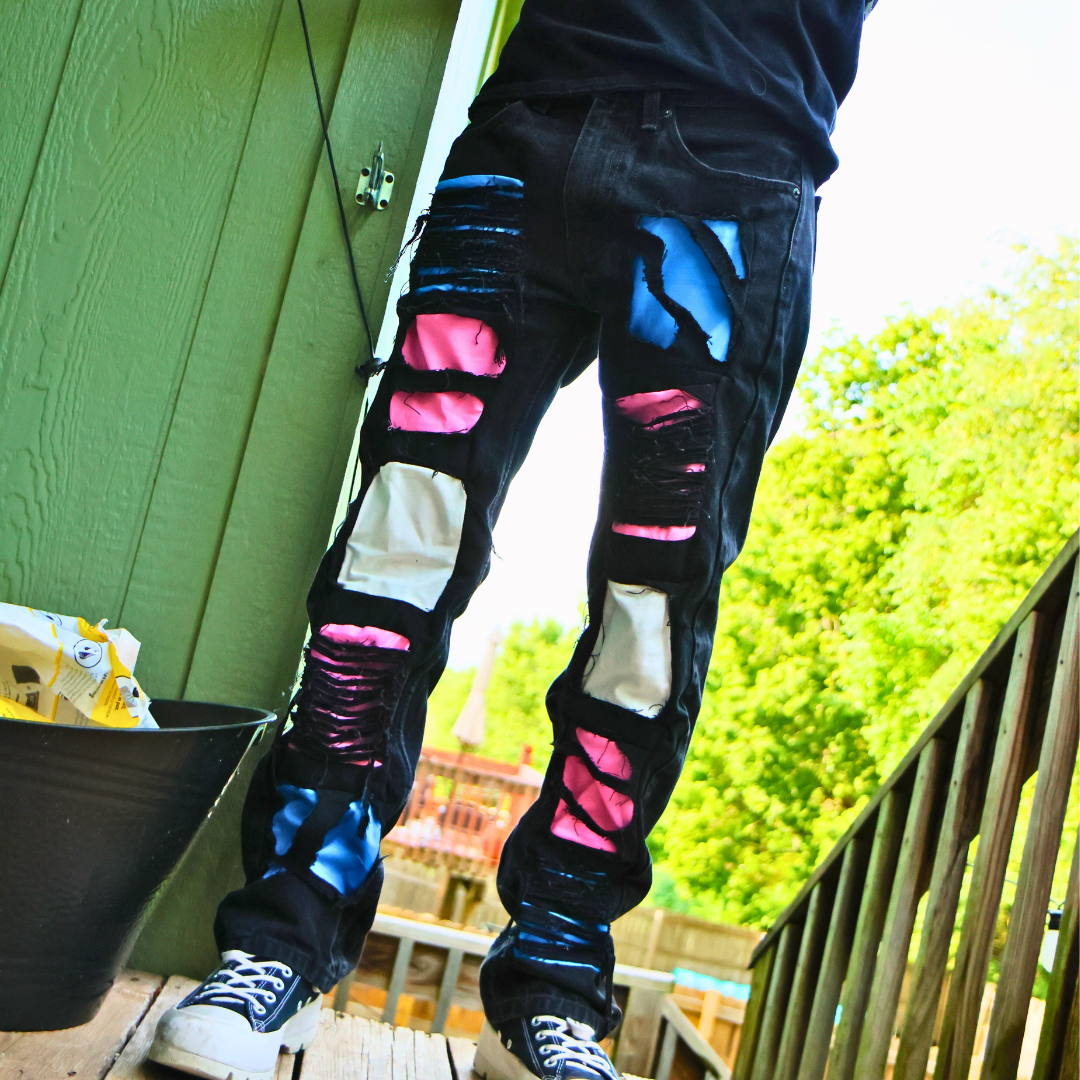 Trans Ripped Pride Jeans LGBTQIA+
