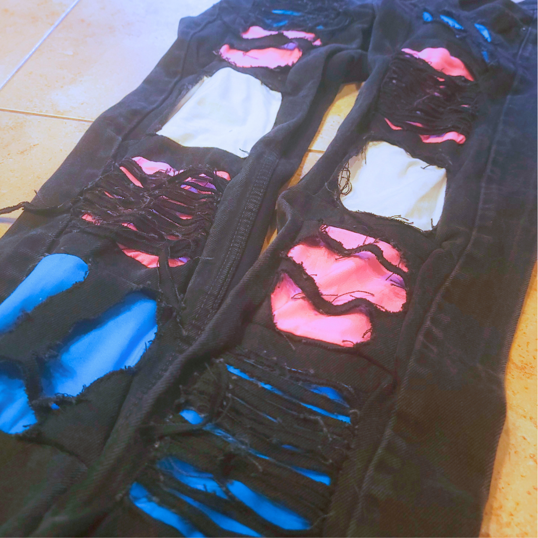 Trans Ripped Pride Jeans LGBTQIA+
