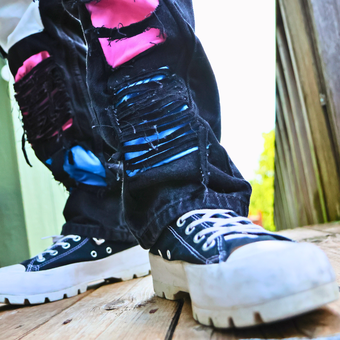 Trans Ripped Pride Jeans LGBTQIA+
