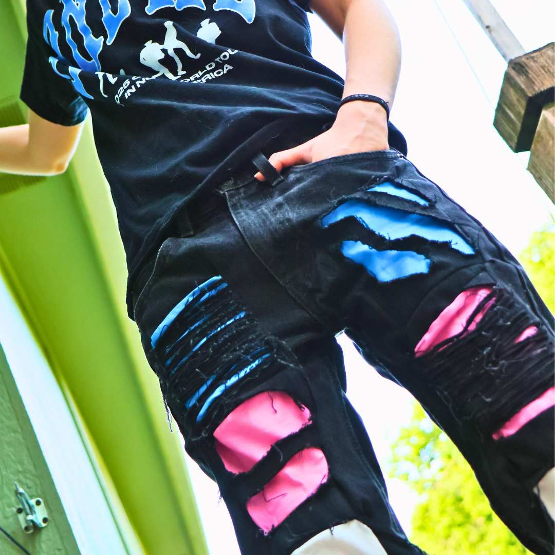 Trans Ripped Pride Jeans LGBTQIA+