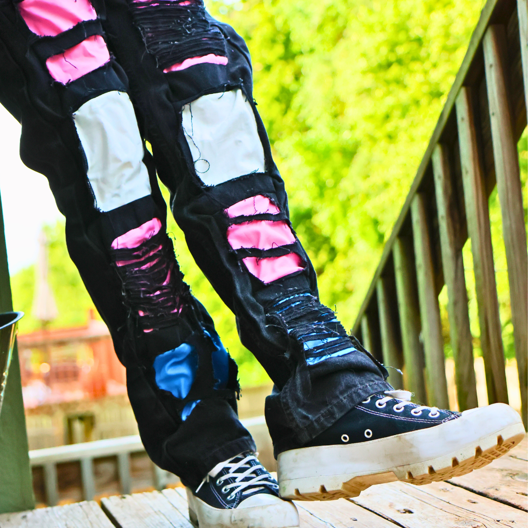 Trans Ripped Pride Jeans LGBTQIA+