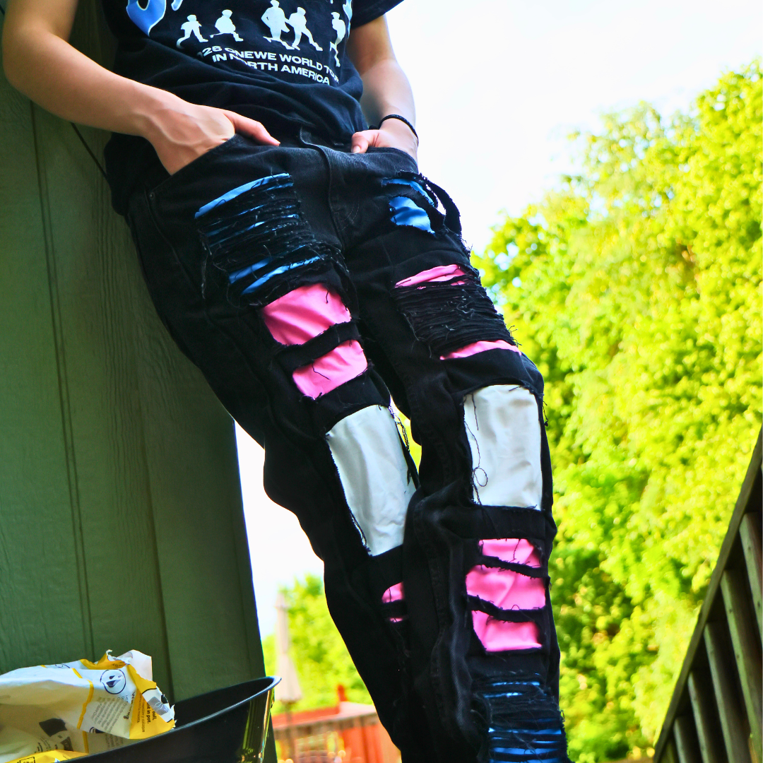 Trans Ripped Pride Jeans LGBTQIA+