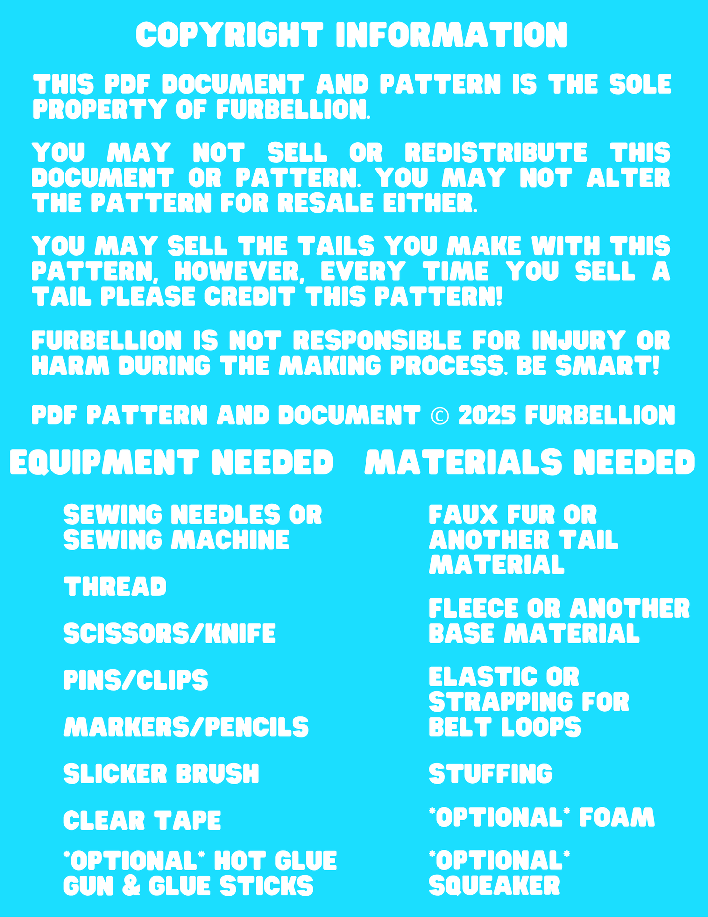 Relaxed Canine Tail Pattern