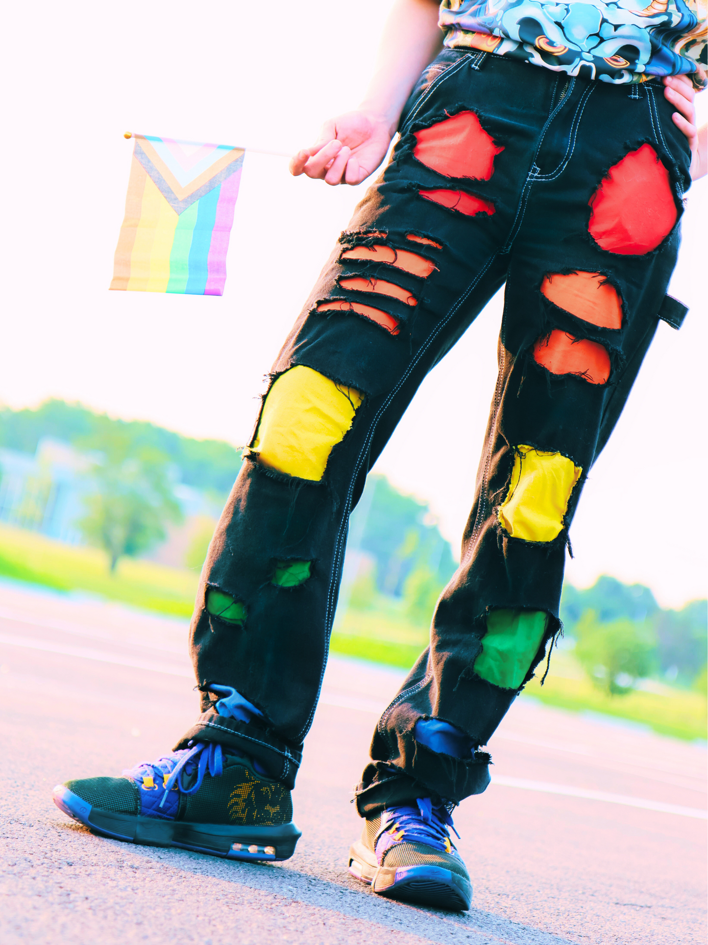 Rainbow Ripped Pride Jeans LGBTQIA+