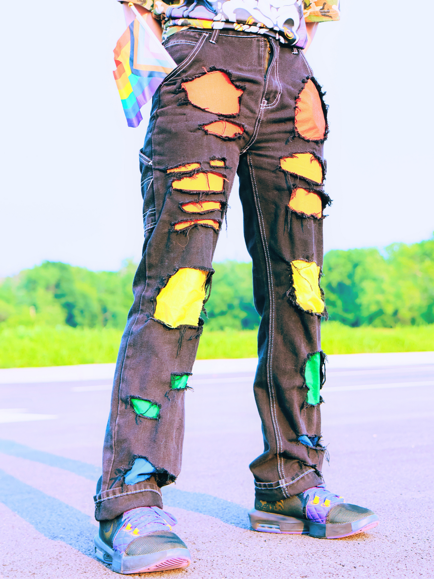 Rainbow Ripped Pride Jeans LGBTQIA+