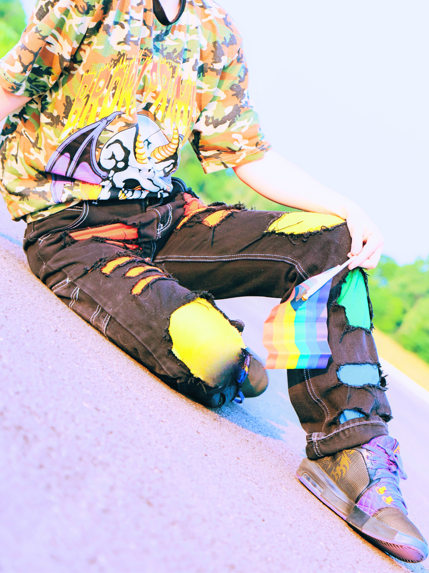 Rainbow Ripped Pride Jeans LGBTQIA+