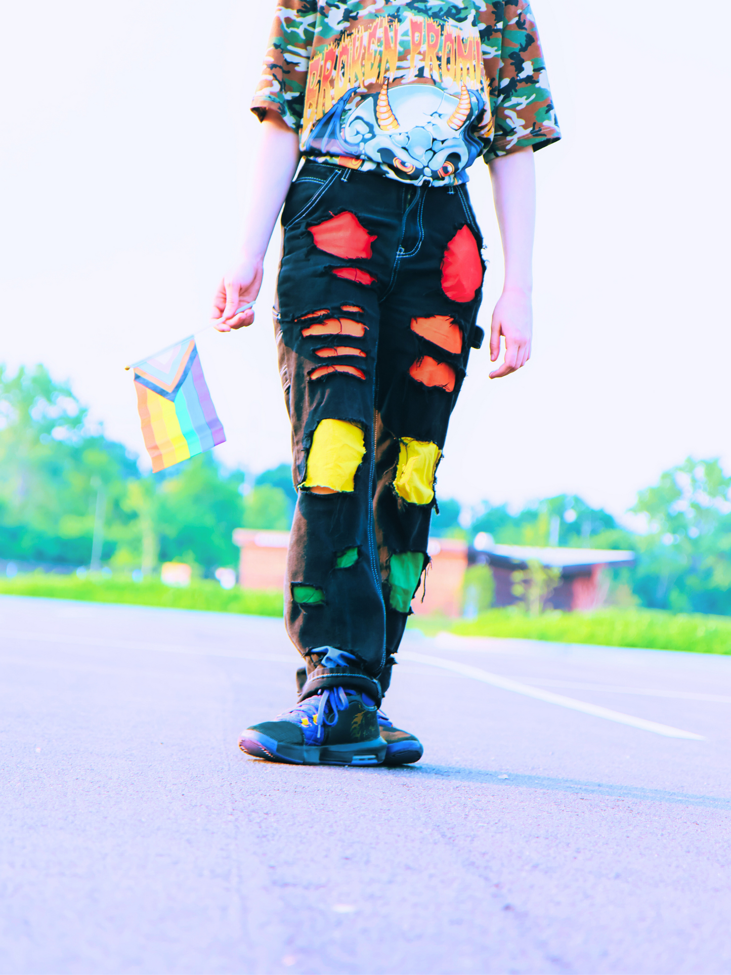 Rainbow Ripped Pride Jeans LGBTQIA+